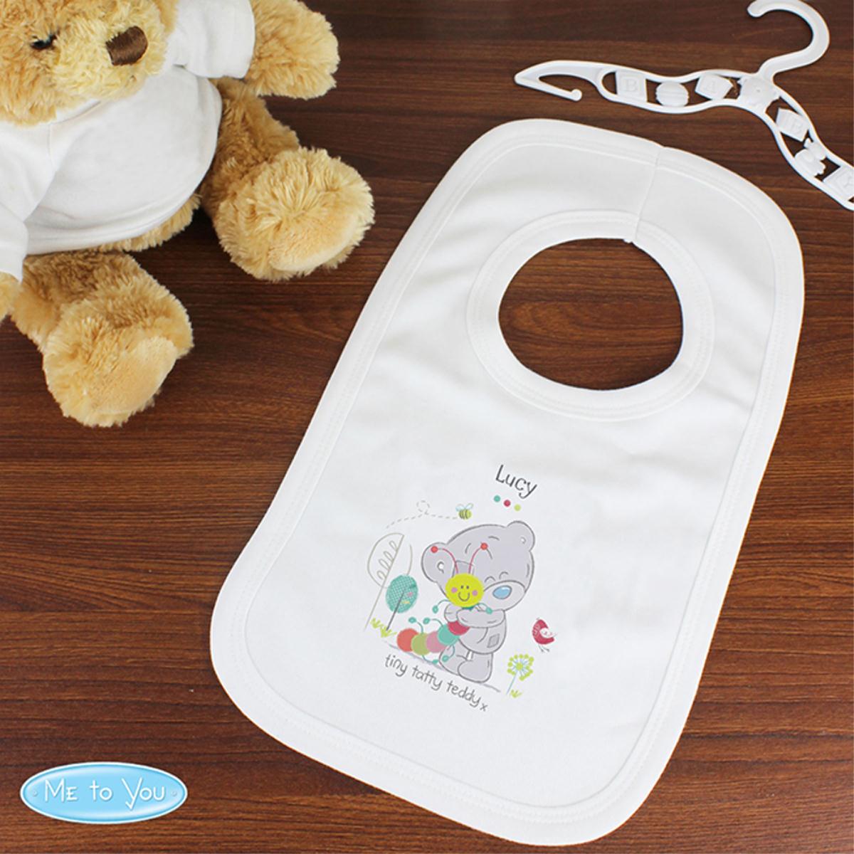 Personalised Tiny Tatty Teddy Cuddle Bug 0-3 mths Baby Bib Extra Image 1